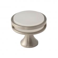 Amerock BP36608G10FA - Oberon 1-3/8 in (35 mm) Diameter Satin Nickel/Frosted Cabinet Knob