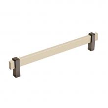 Amerock BP36725SCBN - Mulino 7-9/16 in (192 mm) Center-to-Center Silver Champagne/Black Nickel Cabinet Pull