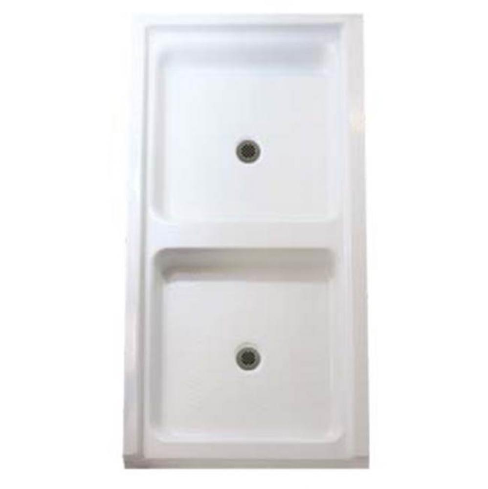 Twin bowl Thermal Cast Acrylic shower pan (AB 3672 )