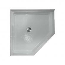 Aquarius Bathware AS000114-C-000-WHT - 38'' Thermal Cast Acrylic corner shower pan with 4'' threshold. (ABC 3838)