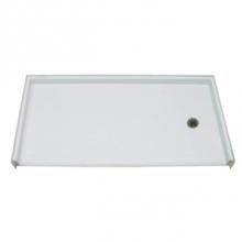 Aquarius Bathware AS000173-L-000-BON - AcrylX™ Barrier-Free Shower Base with end drain. (MPB 6232 BF 1.0 L/R)