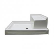 Aquarius Bathware AS000135-C-000-BIS - AcrylX? shower pan with seat (G4836SH 1S PAN)