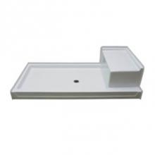 Aquarius Bathware AS000148-C-000-WHT - AcrylX? Shower Pan with Seat (G7236SH 1S PAN)