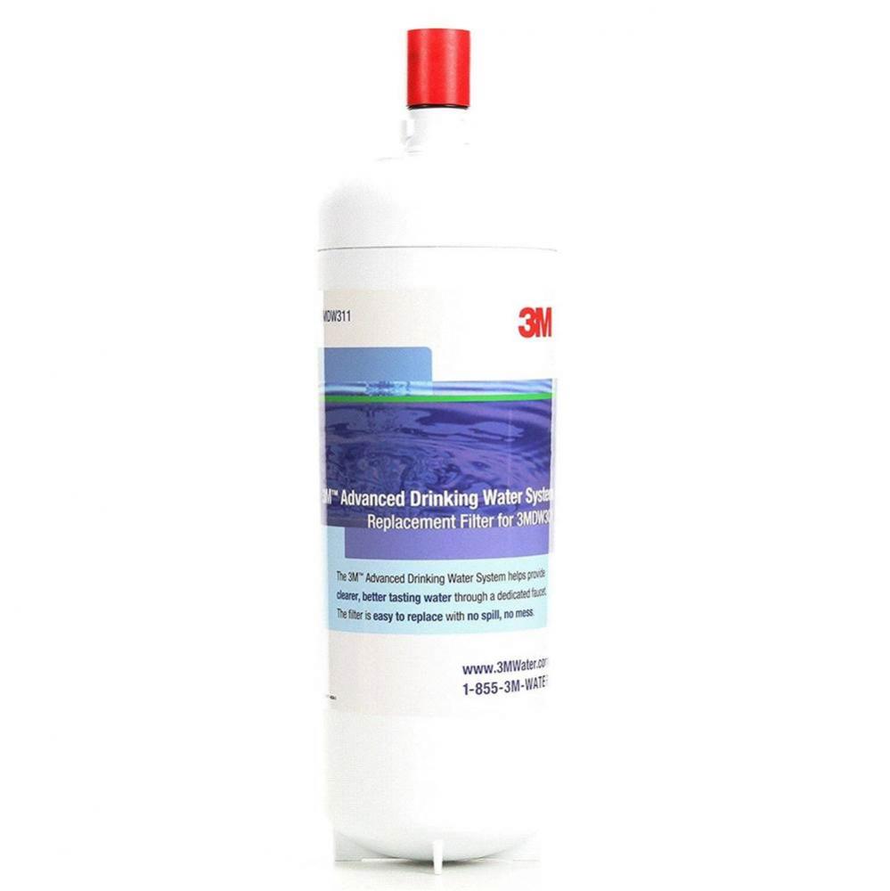 Under Sink Dedicated Faucet Water Filter Cartridge 3MDW311-01, 0.2 um
