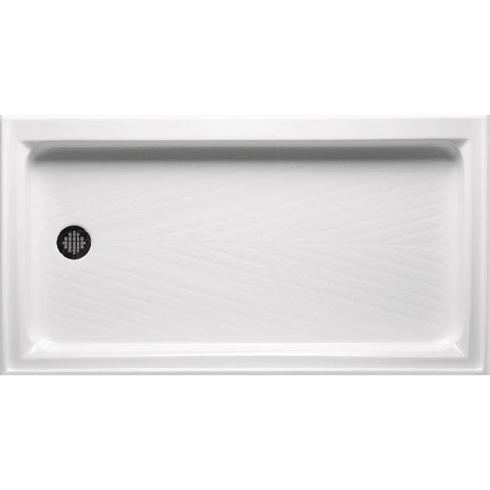 60'' x 34'' End Drain Right DS Base w/Channel Drain - Select Color