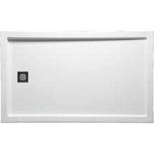 Americh C6034EL-SC - 60'' x 34'' End Drain Left DS Base w/Channel Drain - Select Color