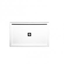 Americh S6036ST-BI - 60'' x 36'' Single Threshold DS Base w/Square Drain - Biscuit