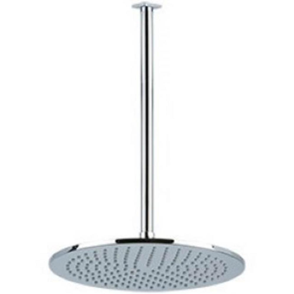 R+S 12'' Shower Rainhead Ceiling Mount, 14'' Arm, Chrome