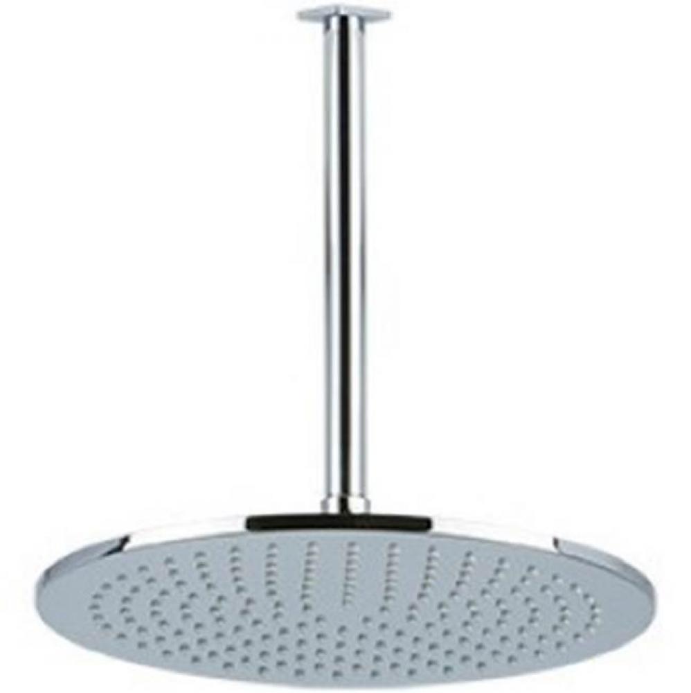 R+S 12'' Shower Rainhead Ceiling Mount, 9.5'' Arm, Chrome