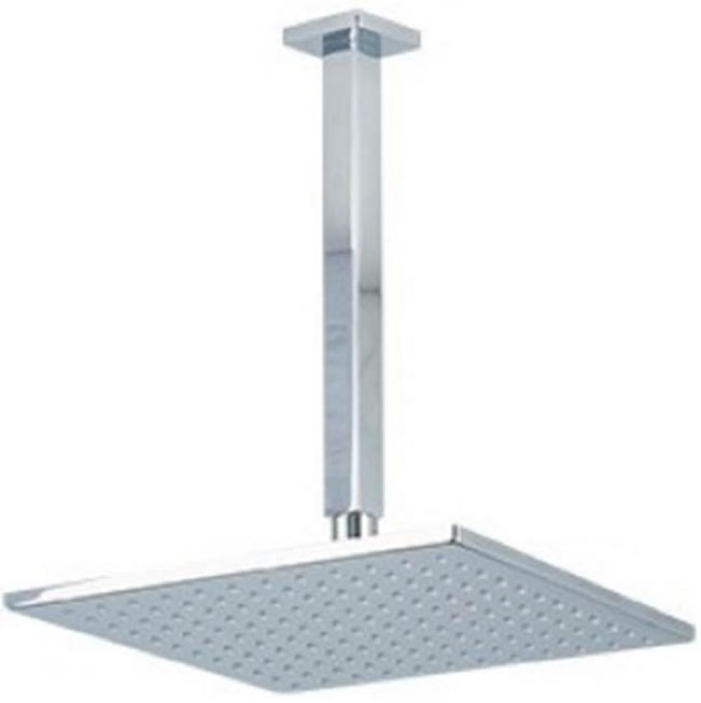 10'' Shower Rainhead Ceiling Mount 9.5'' Arm SQU Chrome