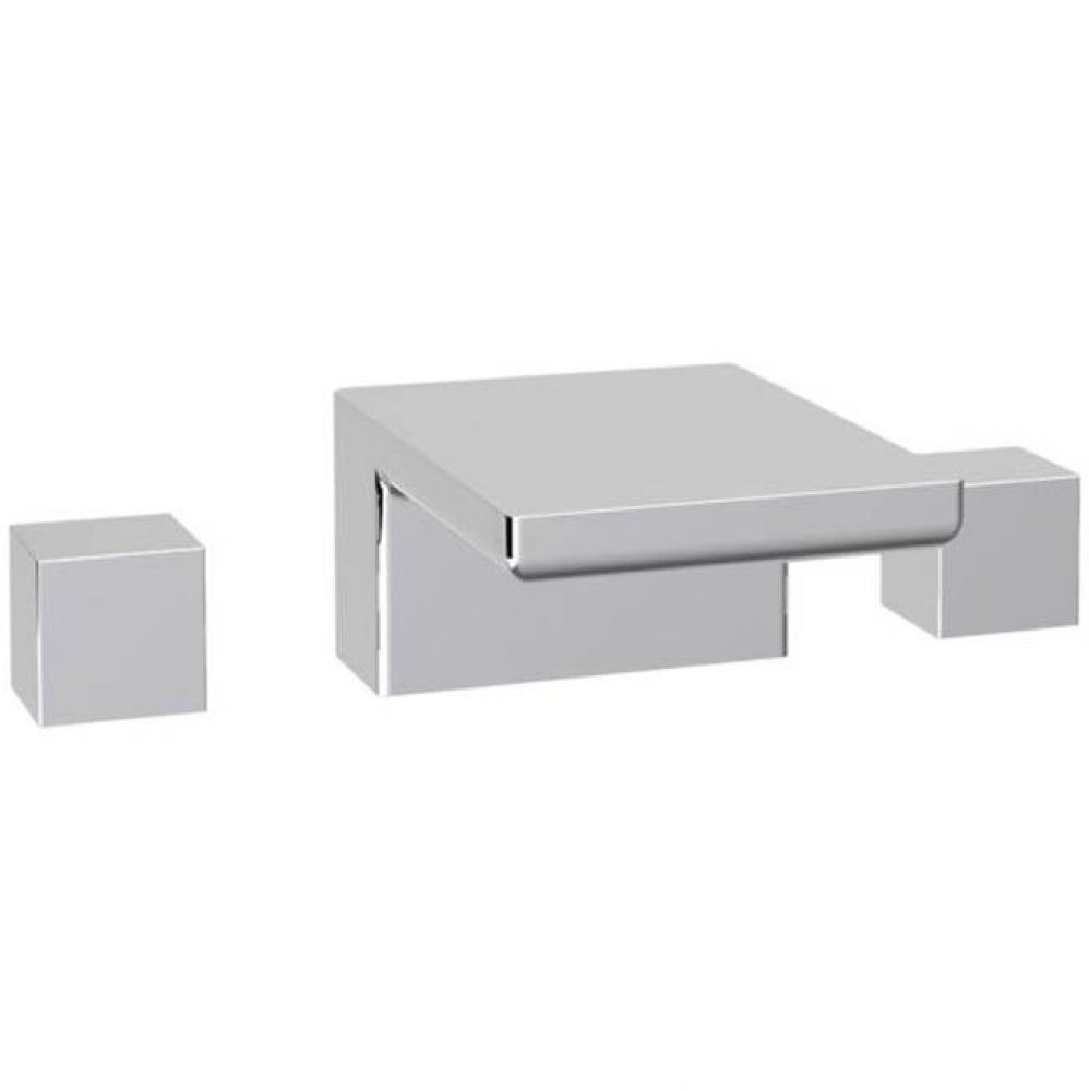 Milan 3-Hole Deck Mount Tub Filler SQU Chrome