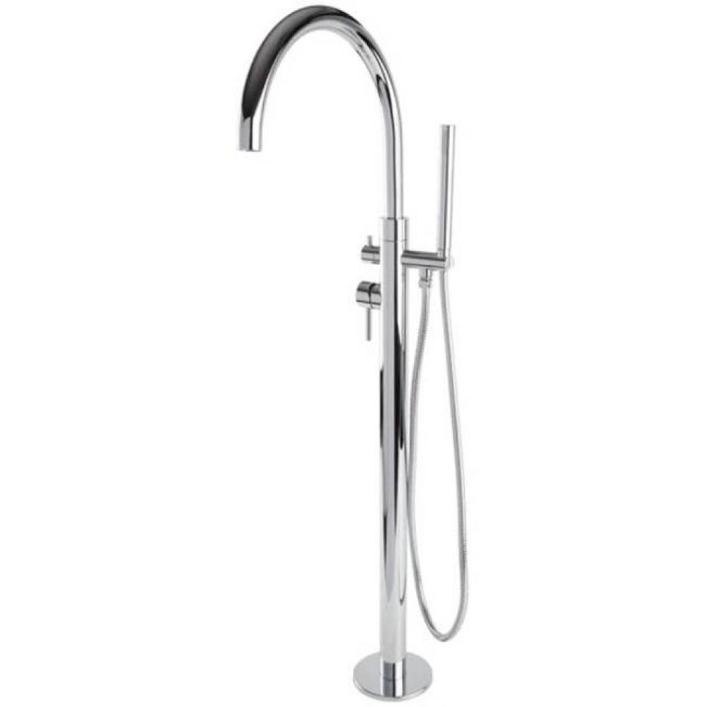 Opera Floor Mount Tub Filler, Extended Spout, Trim Kit Only, Chrome