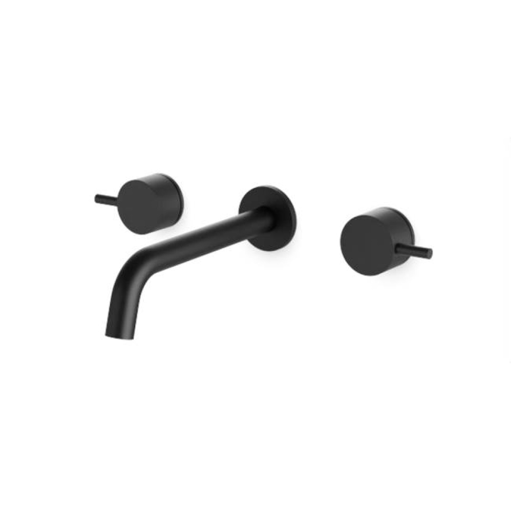 Opera 3 Hole Wall Mount Tub Filler, Matte Black
