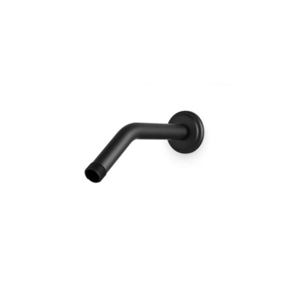 Angled Shower Arm with Classic Escutcheon Black