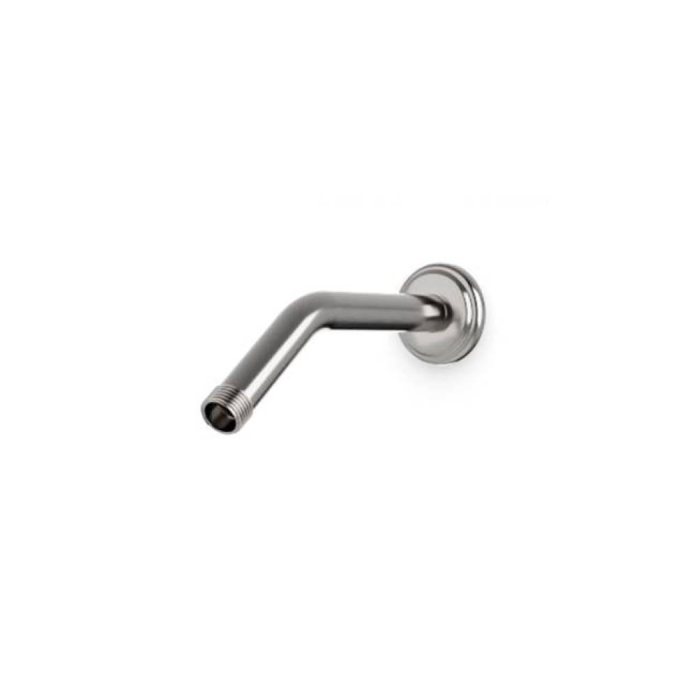 Angled Shower Arm with Classic Escutcheon Brushed Nickel