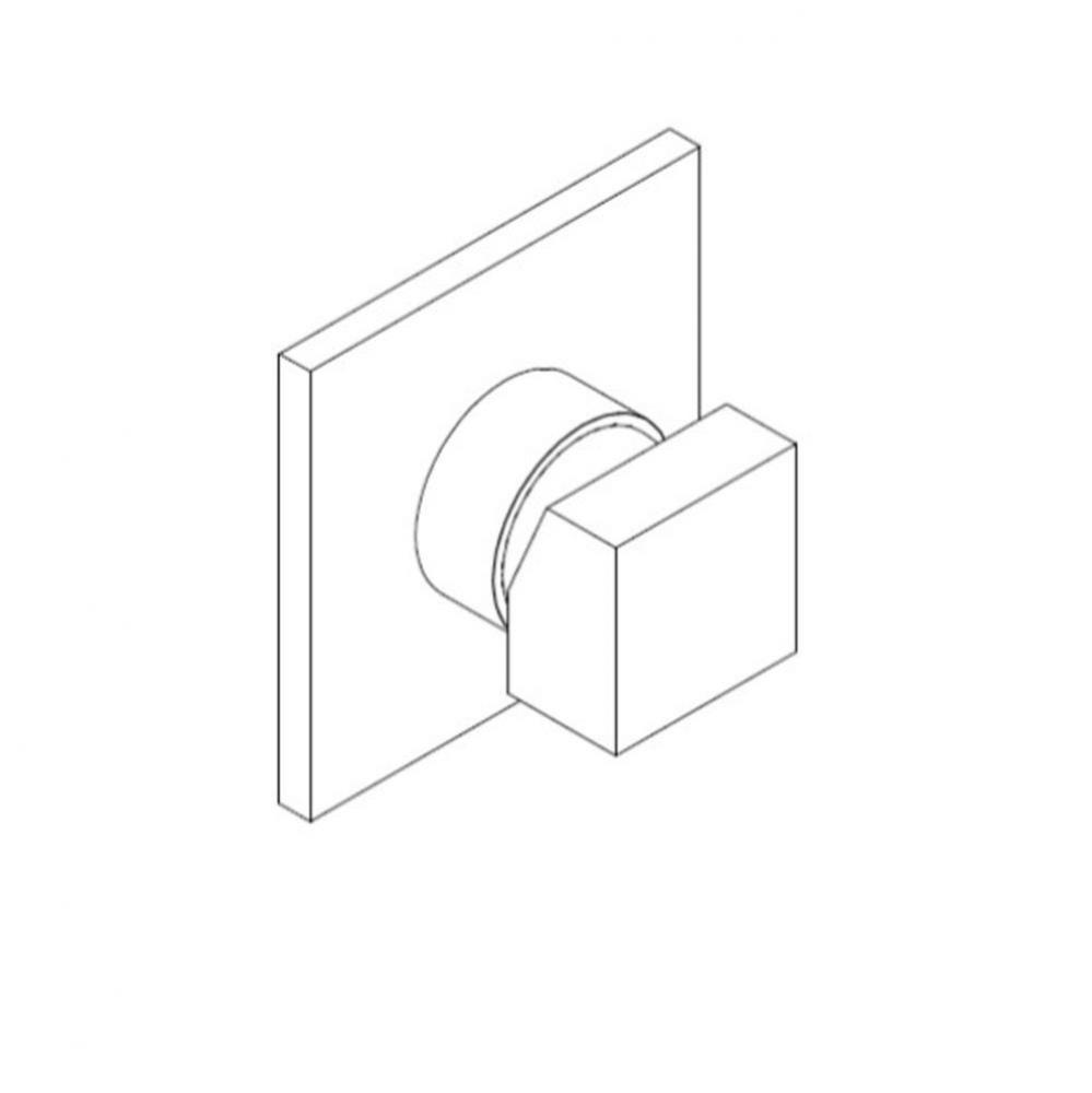 Pressure Balance Mixer with Cube Handle Trim Kit, Chrome