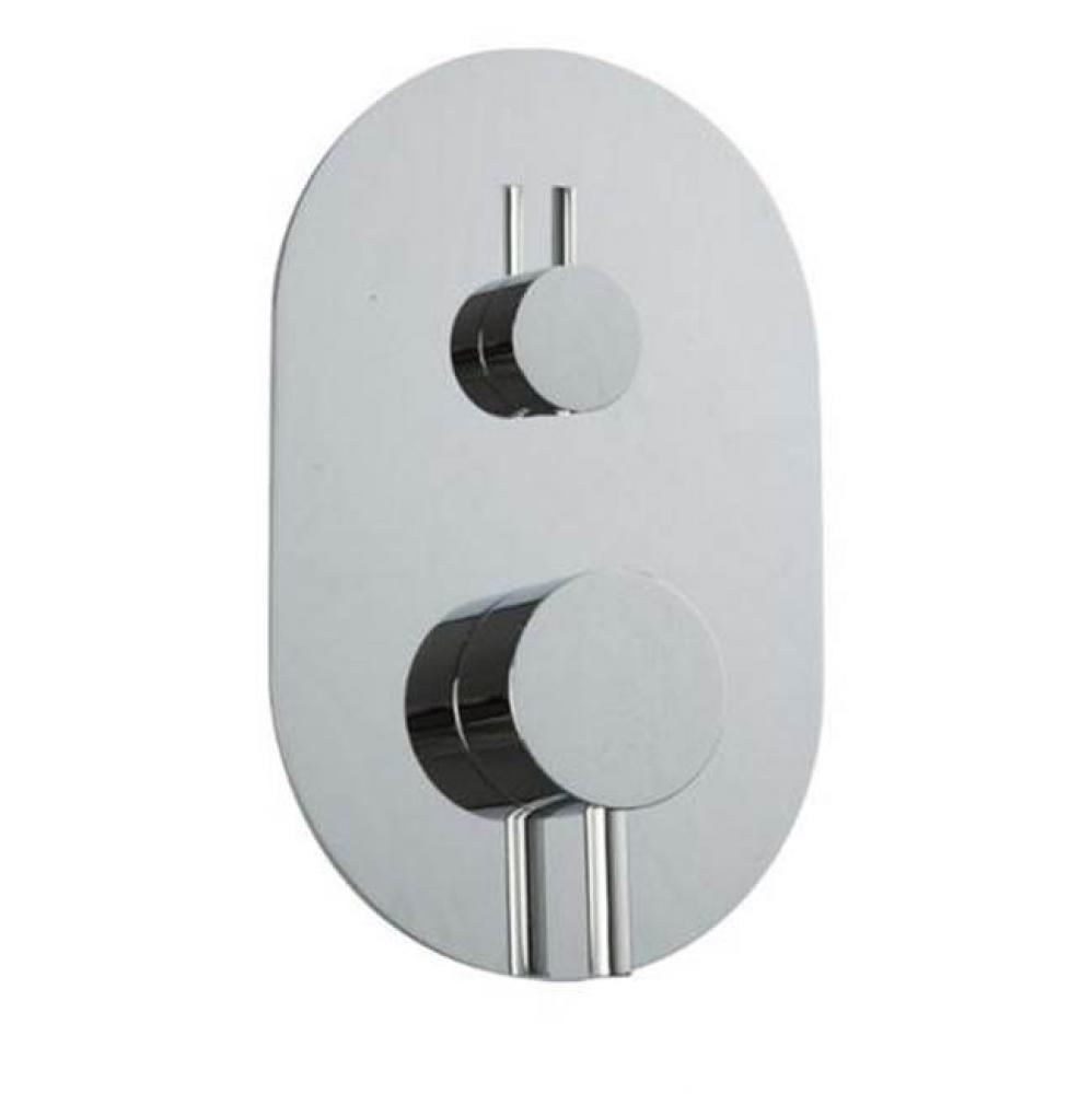 Pressure Balance Mixer with 2-way Diverter + ''Off'' Position Trim Kit RND +