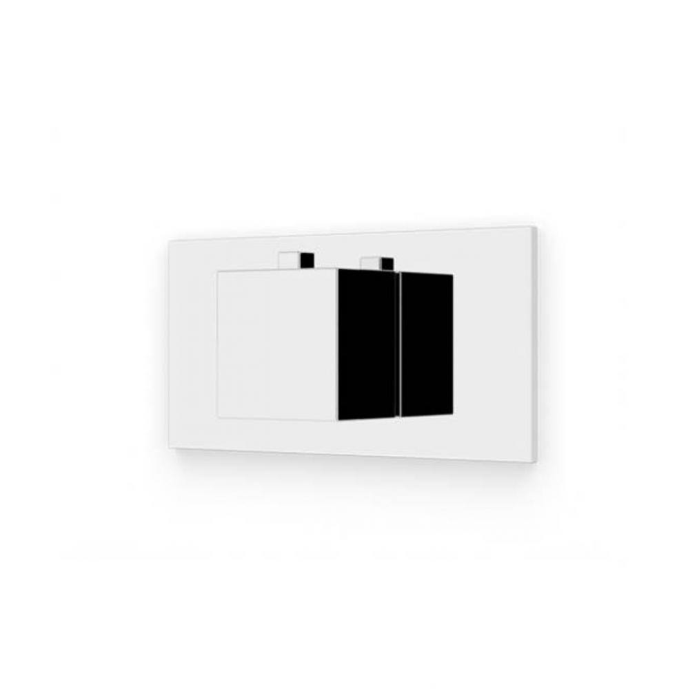 Square Thermostat Trim Kit with Letterbox Plate Chrome