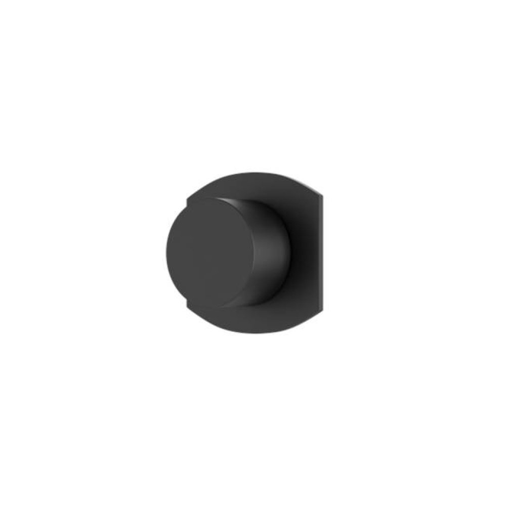 Transitional Volume Control Trim Kit with Round Handle Matte Black