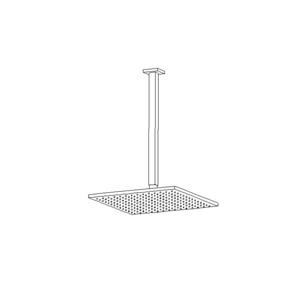 12'' Shower Rainhead Ceiling Mount, 14'' Arm, Chrome