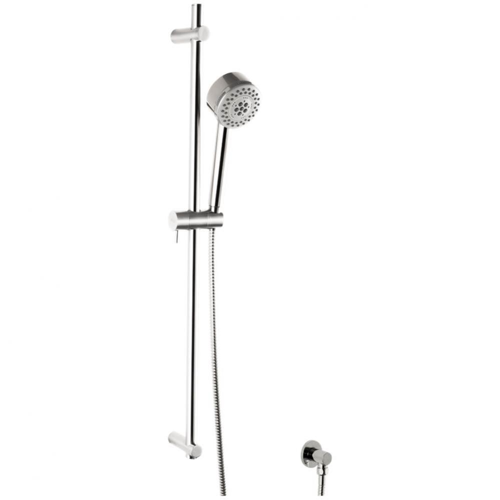 Multi Function Flexible Hose Shower Kit with Slide Bar, Separate Water Outlet, Chrome