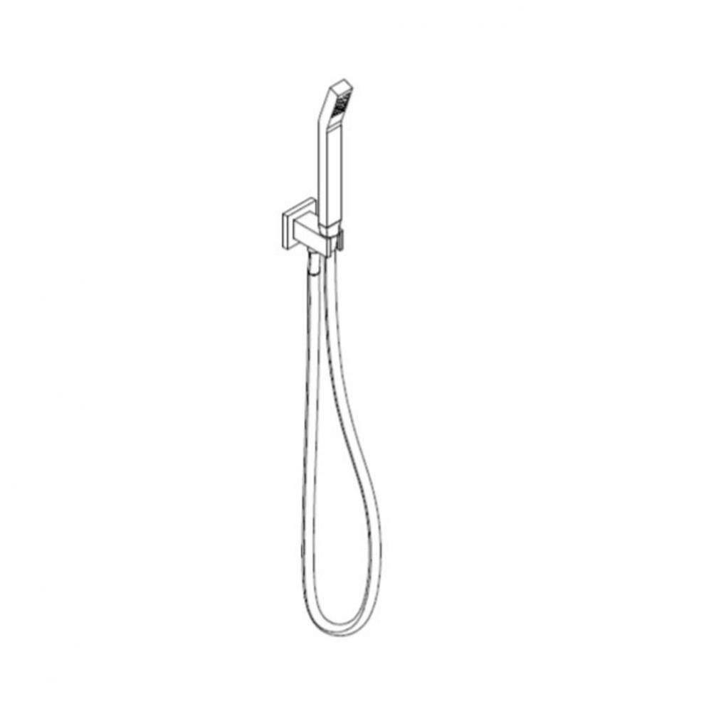 Milan Flexible Hose Shower Kit with Integrated Water Outlet, Chrome