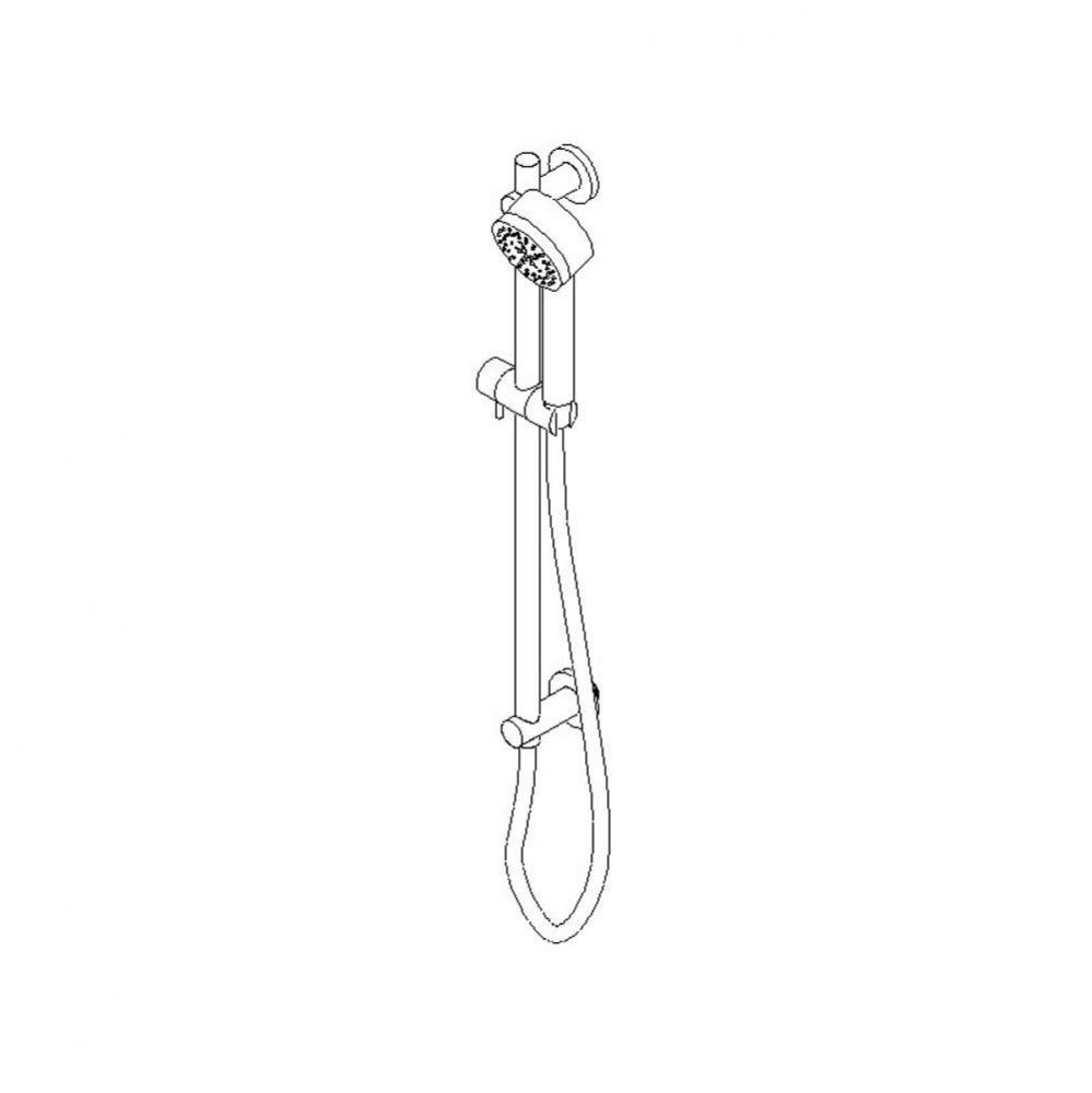 Multi Function Flexible Hose Shower Kit with Slide Bar, Chrome