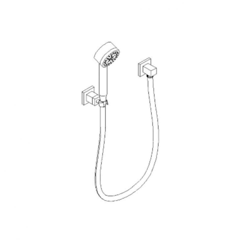 Otella Five Function Flexible Hose Shower Kit, Separate Water Outlet Chrome