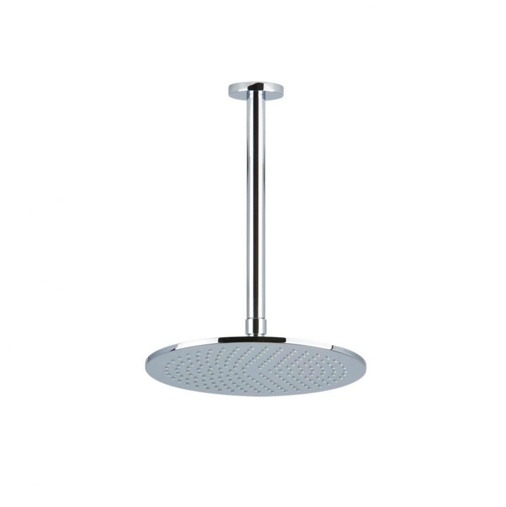 10'' Shower Rainhead Ceiling Mount 9.5'' Arm RND Chrome