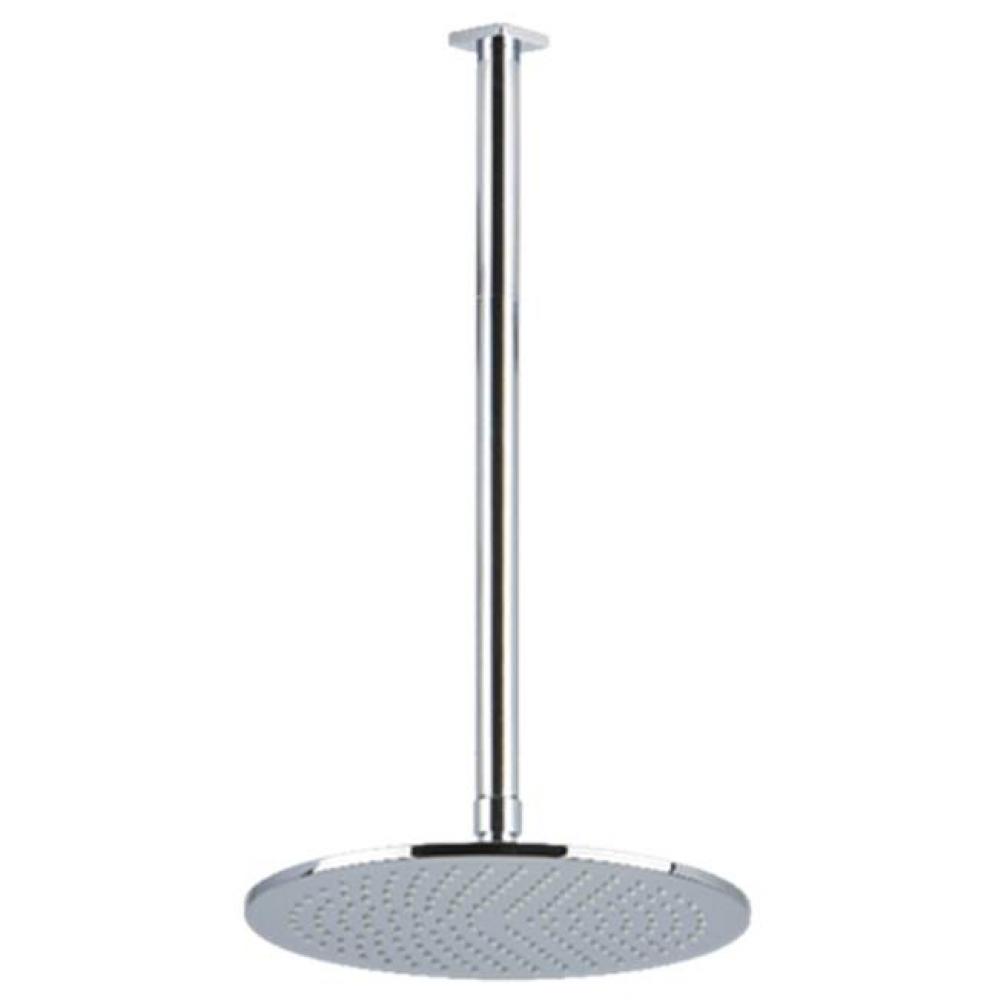 R+S 10'' Shower Rainhead Ceiling Mount, 14'' Arm, Chrome