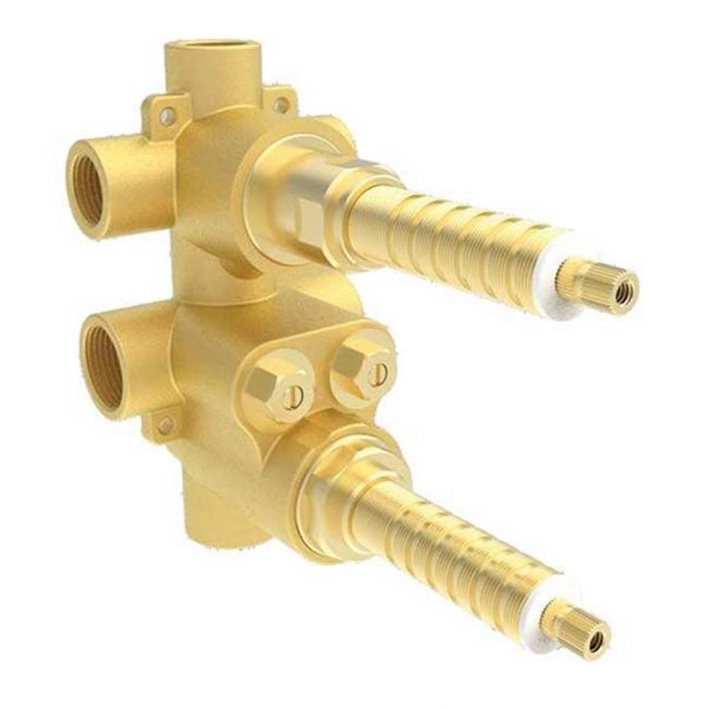 Thermostatic Valve with 3-Way Non-Shared Diverter