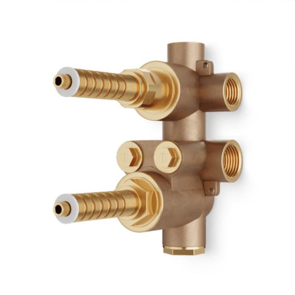 Thermostatic Valve with 3-Way Shared Diverter