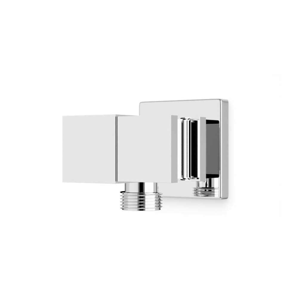 Square Shower Outlet Elbow and Holder with Adjustable escutcheon chrome