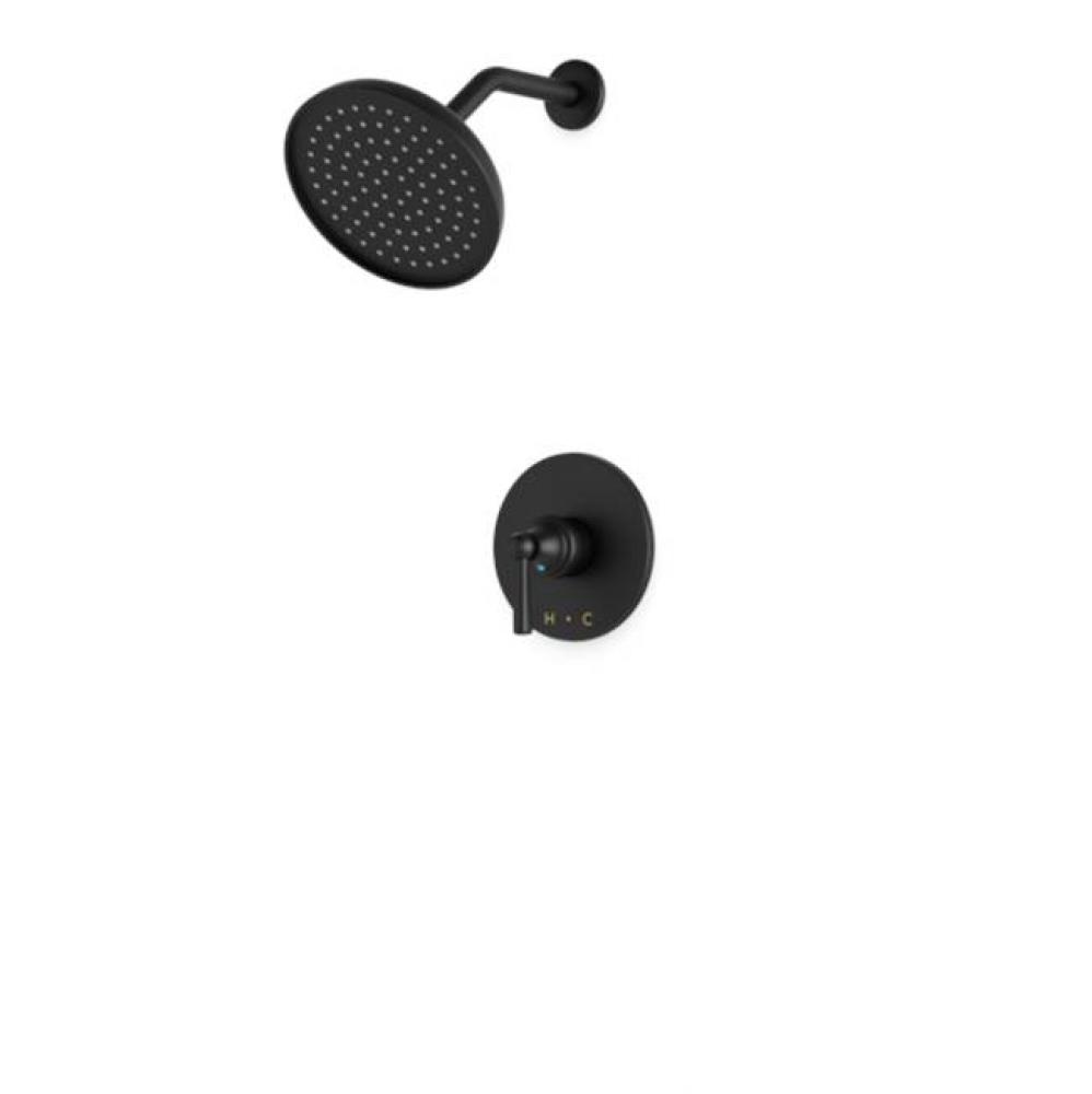 Trova Classic Pressure Balance Shower Trim Kit Matte Black