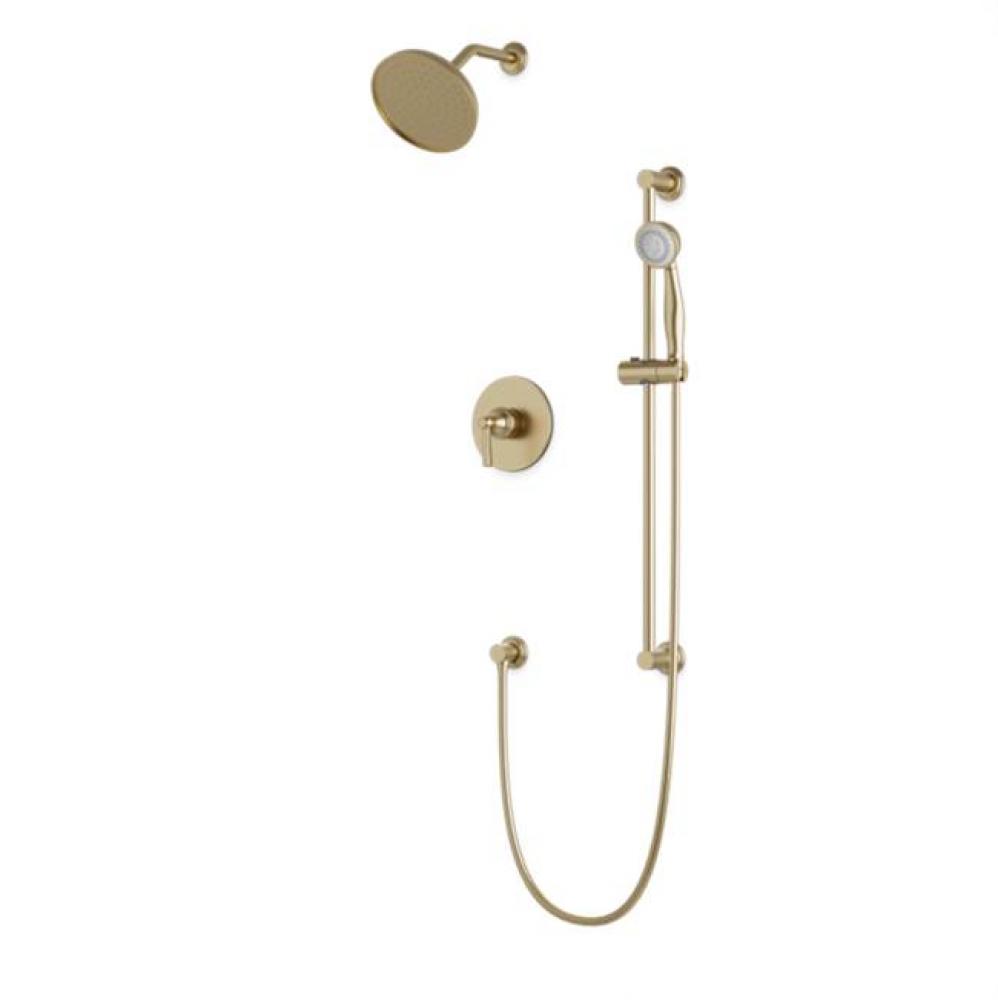 Classic 2-Way Pressure Balance Shower Trim Kit with Hand Held Shower on Slide Bar with Separate Wa