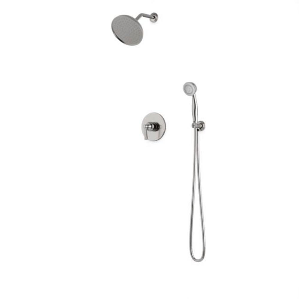 Classic 2-Way Pressure Balance Shower Trim Kit with Hand Held Shower Brushed Nickel