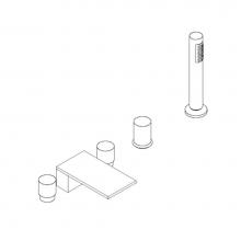 Artos F302-4CH - Otella 5-Hole Deck Mount Tub Filler R+S Chrome