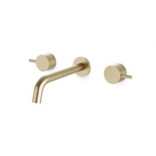 Artos F502-7SB - Opera 3 Hole Wall Mount Tub Filler, Satin Brass