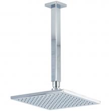 Artos F703-2/9CH - 8'' Shower Rainhead Ceiling Mount, 9.5'' Arm, Chrome