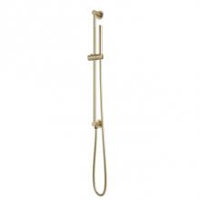 Artos F907-80SB - Round Slidebar Kit with Integrated Water Outlet and Hand Shower Satin Brass