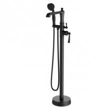 Artos FS511TKBK - Classic Floor Mount Tub Filler Trim Kit with Hand Held Shower Matte Black