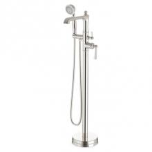 Artos FS511TKPN - Classic Floor Mount Tub Filler Trim Kit with Hand Held Shower Polished Nickel