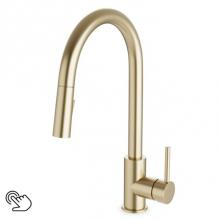Artos FTS100137SB - Trova Touch Activated Modern Kitchen Faucet with Pulldown Spray Satin Brass