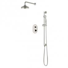 Artos PS136CLPN - Classic Thermostatic Shower Trim Kit with Wall Mount Shower Head, Hand Held Shower on Slide Bar Po