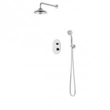 Artos PS140CLCH - Classic Thermostatic Shower Trim Kit with Wall Mount Shower Head, Hand Held Shower Chrome