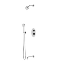 Artos TS083CH - Trova Round Thermostatic Shower Trim Kit with Hand Held Shower and Tub Filler Chrome