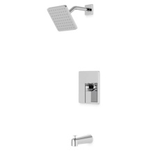 Artos TS172CH - Trova Square Pressure Balance Tub / Shower Trim Kit Chrome