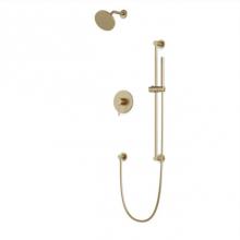 Artos TS253SB - Round 2-Way Pressure Balance Shower Trim Kit with Rain Shower Head and Hand Held Shower on Slide B