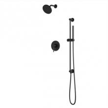 Artos TS254BK - Round 2-Way Pressure Balance Shower Trim Kit with Rain Shower Head and Hand Held Shower on Integra