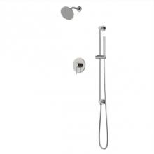 Artos TS254BN - Round 2-Way Pressure Balance Shower Trim Kit with Rain Shower Head and Hand Held Shower on Integra